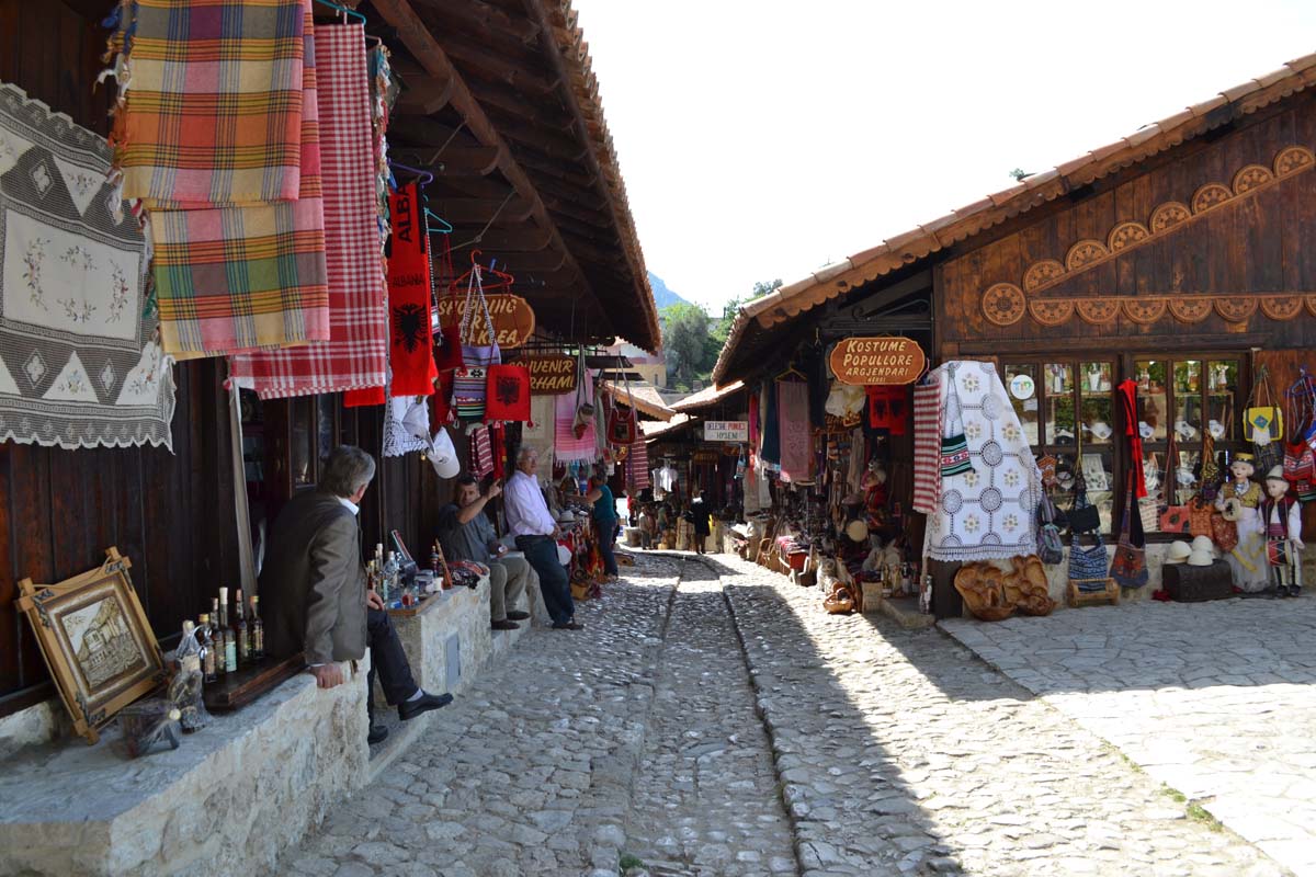 view from the bazaar of Kruja