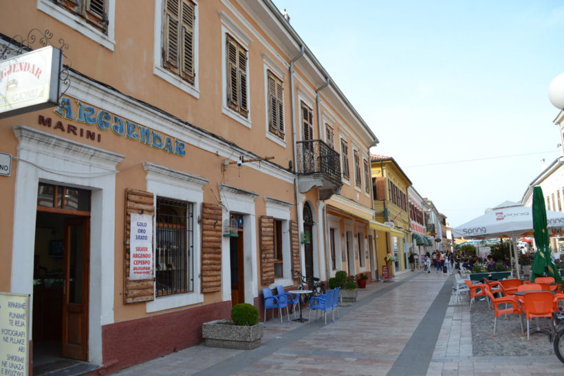 Shkodra promenade boulevard